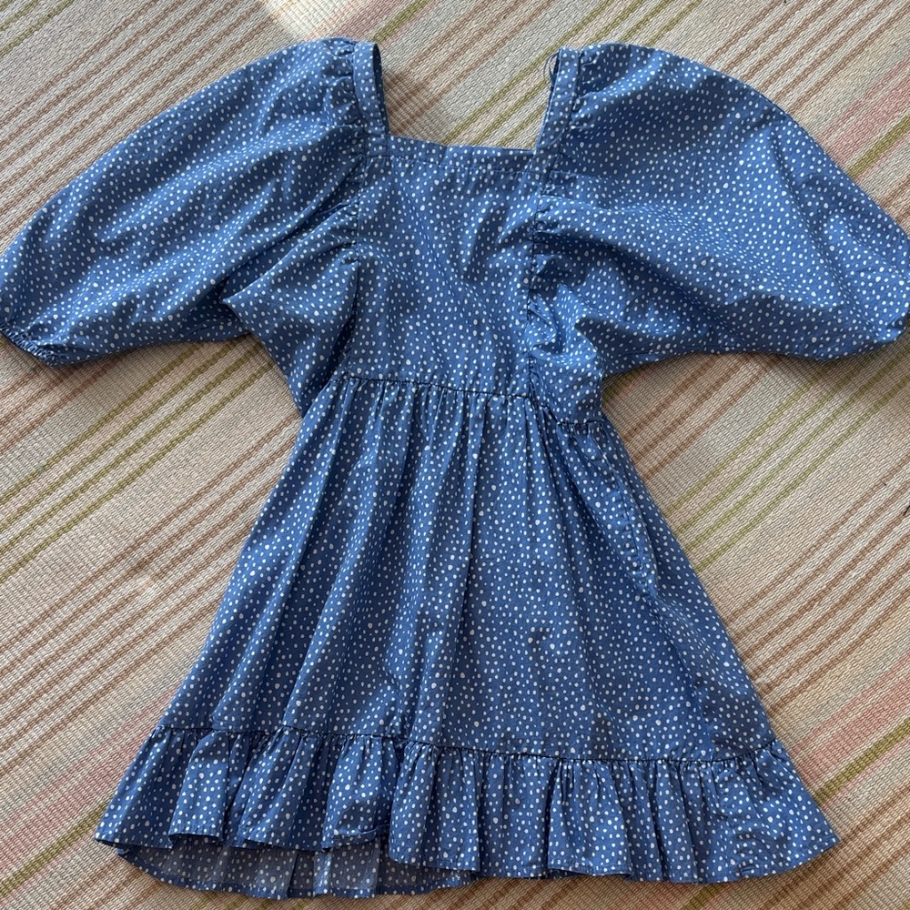 GB Girls Navy Polka Dot Dress